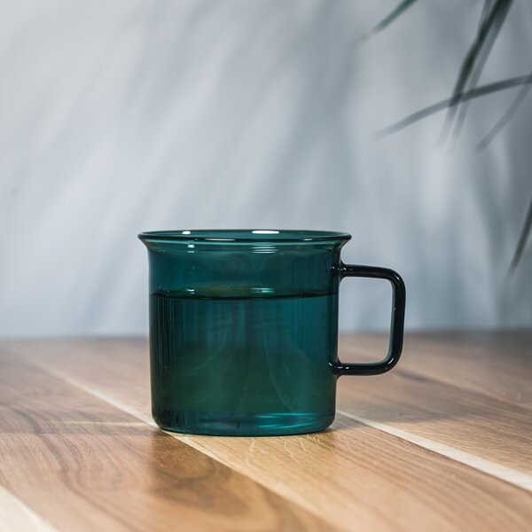 Muurla Hrnček Glass 0,35l, modrozelený