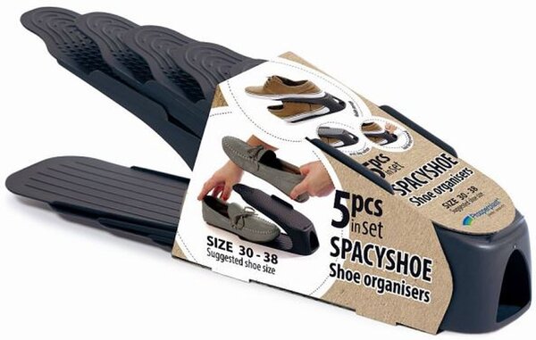 Prosperplast SPACYSHOE Sada organizérov na topánky veľ. 30-38 antracit, 5 ks IOBS5