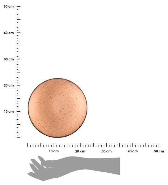 Estia Porcelánový hluboký talíř Terra 23 cm lososový