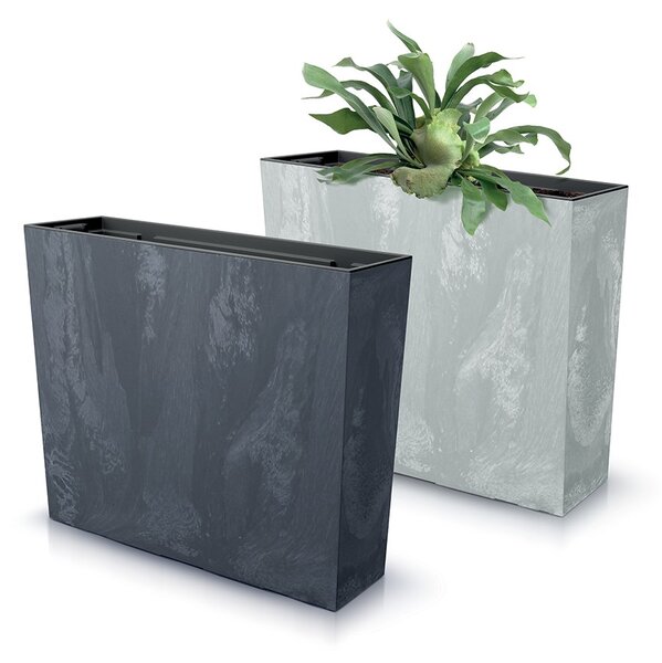 Prosperplast Vysoký kvetináč s vkladom CORBI sivý, variant 58 cm