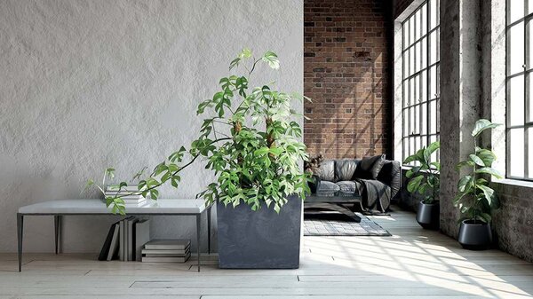 Prosperplast Vysoký kvetináč s vkladom CORBI sivý, variant 58 cm