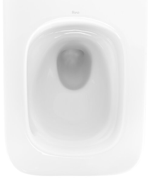 Rea Dexter, závesná WC misa Rimless Tornado 515x365x350 mm + WC sedadlo z duroplastu, biela lesklá, REA-C1278