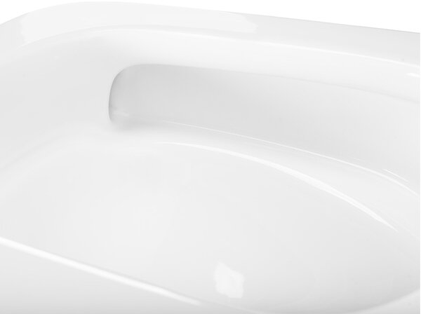Rea Dexter, závesná WC misa Rimless Tornado 515x365x350 mm + WC sedadlo z duroplastu, biela lesklá, REA-C1278