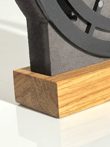 Dekorstudio Drevené stolové hodiny BLACK OAK 2 - čierne