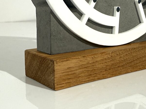 Dekorstudio Drevené stolové hodiny Grey&White OAK
