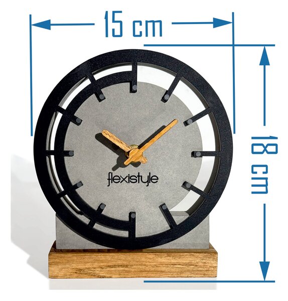 Dekorstudio Dekorstudio Drevené stolové hodiny Grey Oak