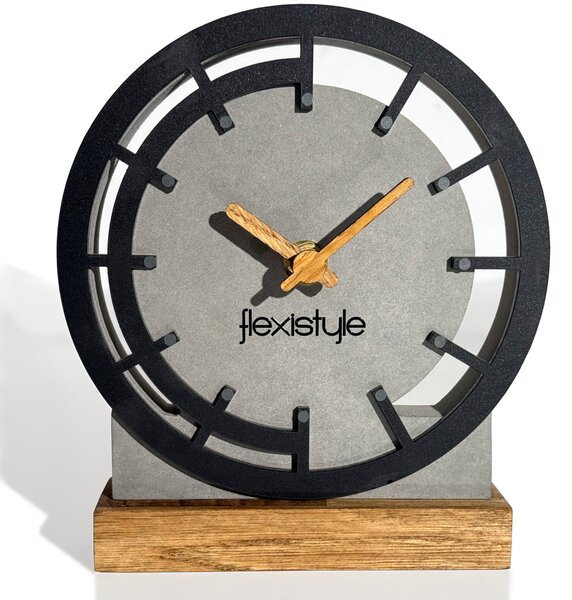 Dekorstudio Dekorstudio Drevené stolové hodiny Grey Oak