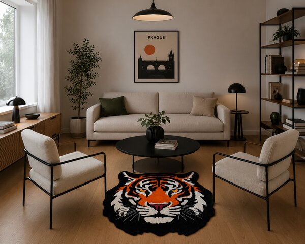 U.Rug koberce , Kusový koberec U.Rug Tiger, 100x100, viacfarebná, detská izba