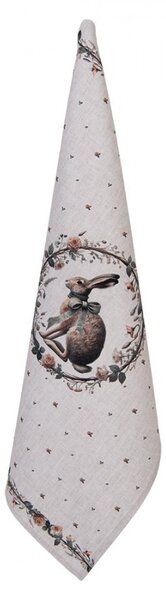 Bavlnená utierka so zajacom Natural Linen Easter - 50*70 cm - Clayre & Eef