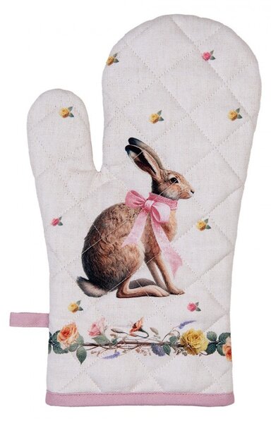 Chňapka - rukavice zajac s kvetmi Easter Whispers Collection - 18 * 30 cm - Clayre & Eef