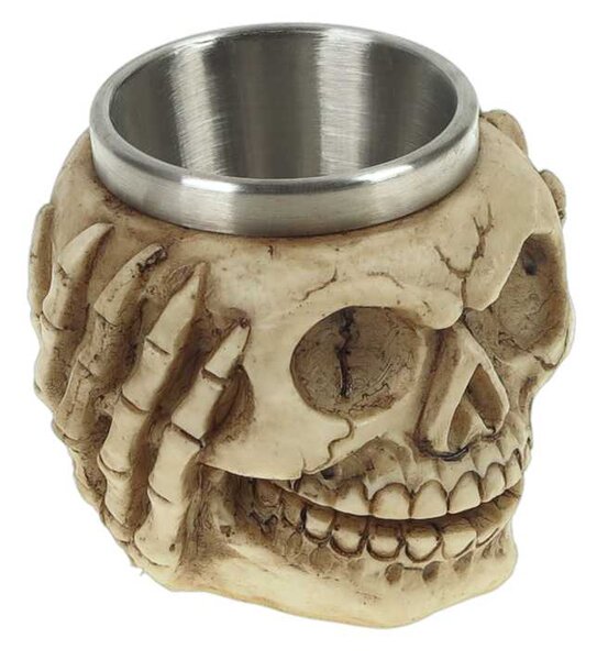 Nerezový poldecák Lebka (Kovové poldecáky )