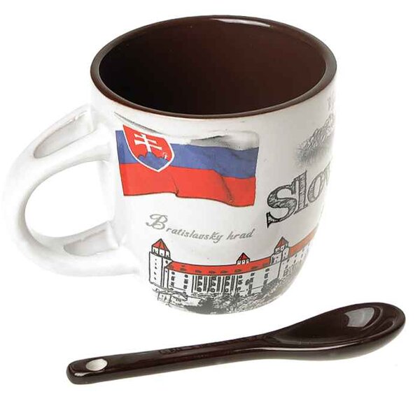 Šálka Slovensko (šálky na kávu, na čaj s malou mocca lyžičkou)