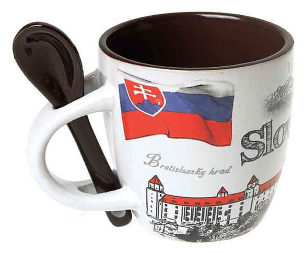 Šálka Slovensko (šálky na kávu, na čaj s malou mocca lyžičkou)