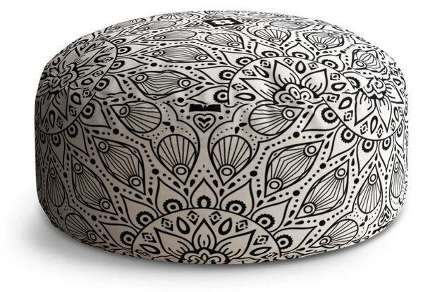 Sablio Taburet Biele mehendi: 38x48 cm