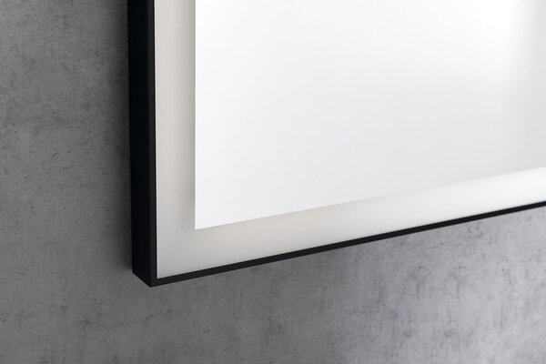 Sapho Sapho, GANO zrkadlo s LED osvetlením 60x80cm, čierna