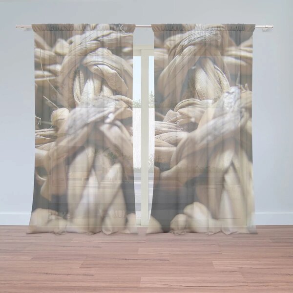 Sablio Záclony Banánové listy: 2ks 150x250cm