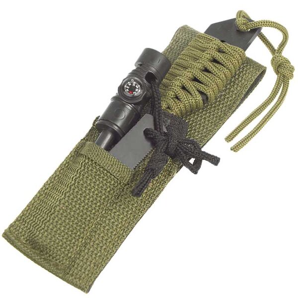 Nôž na prežitie Paracord a kresadlo (Nôž s tanto čepeľou)