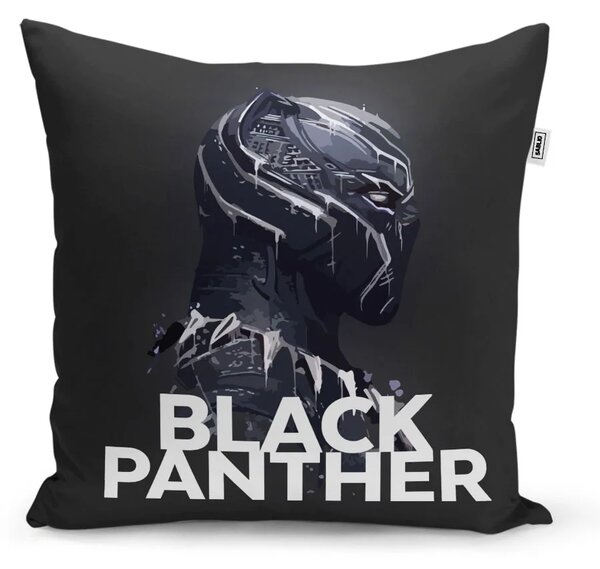 Sablio Vankúš BLACK PANTHER z profilu Čierny - 40x40 cm
