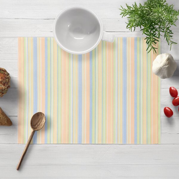 Biante Bavlnené prestieranie na stôl Sandra SA-734 Pastelovo farebné pásiky 30x40 cm