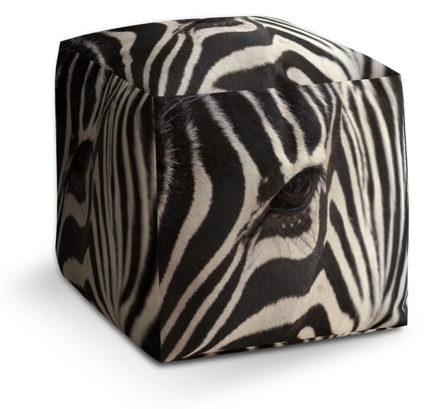 Sablio Taburet Detail zebra - 40x40x40 cm