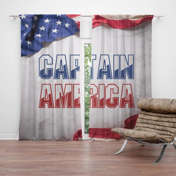 Sablio Záves Kapitán Amerika Vlajka: 2ks 140x250cm