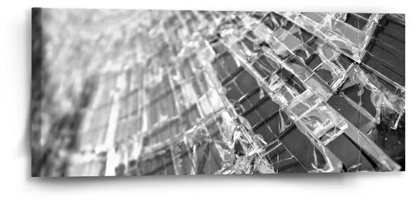Sablio Obraz Rozbité sklo - 110x50 cm
