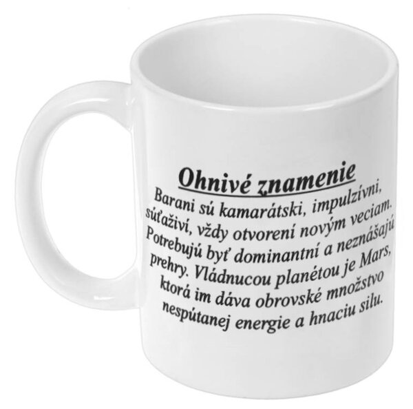 Znamenie Baran šálka (Skvelý tip na darček)
