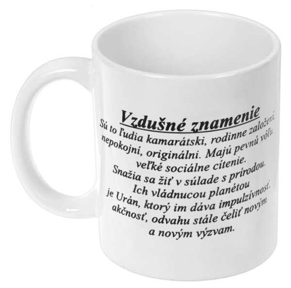 Znamenie Vodnár šálka (Praktický darček pre muža aj ženu)
