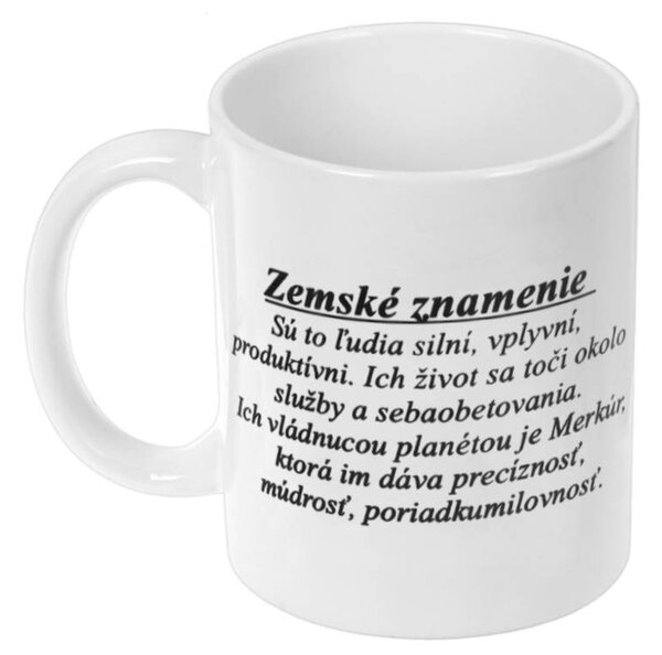Znamenie Panna šálka (Hrnček na kávu so znamením Panna)