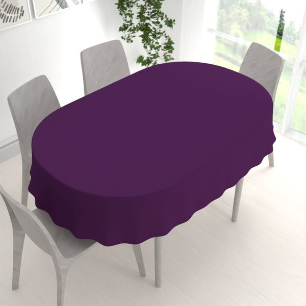 Biante Dekoračný oválny obrus Rongo RG-064 Tmavo fialový 100x140 cm