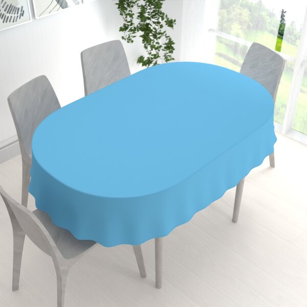 Biante Dekoračný oválny obrus Rongo RG-065 Svetlo modrý 100x140 cm