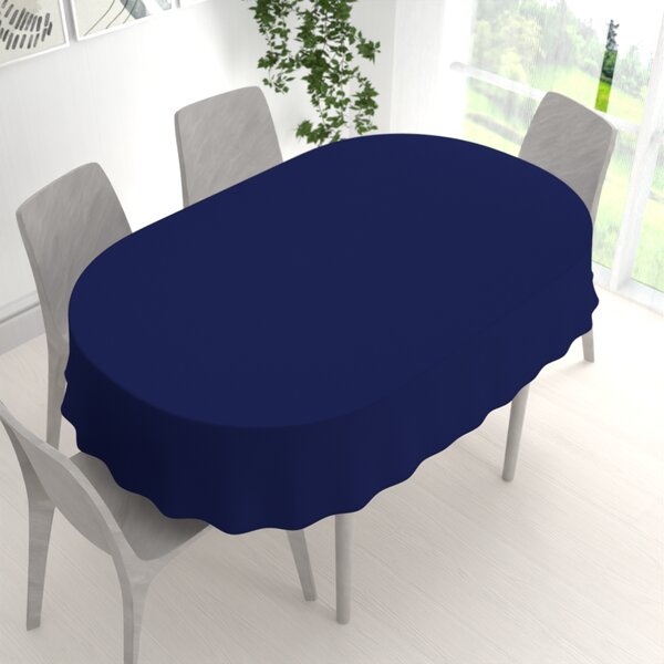 Biante Dekoračný oválny obrus Rongo RG-084 Námornícka modrá 50x100 cm