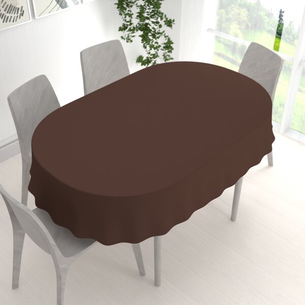 Biante Dekoračný oválny obrus Rongo RG-083 Čokoládovo hnedý 50x100 cm
