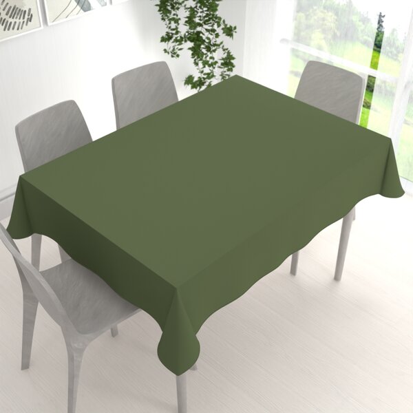 Biante Dekoračný obdĺžnikový obrus Rongo RG-081 Tmavý olivovo zelený 50x100 cm