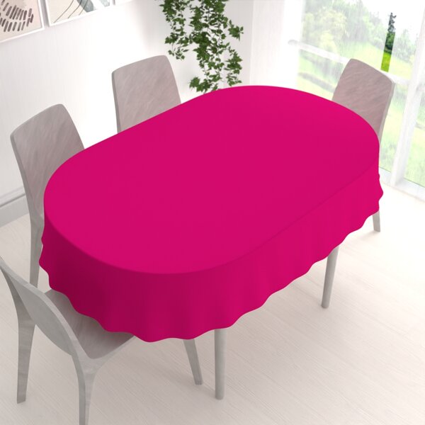 Biante Dekoračný oválny obrus Rongo RG-096 Fuchsiový 50x100 cm
