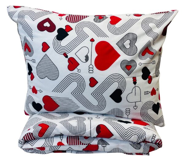 Obliečky flanelové Love dream 200x140cm+90x70cm TiaHome