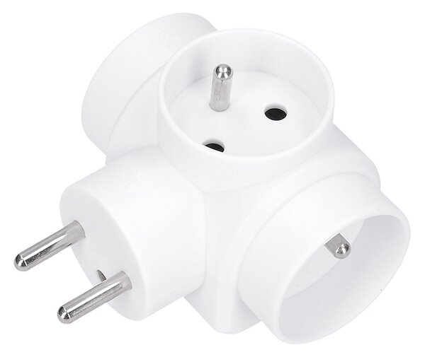 SOLIGHT Zásuvka rozbočovacia 3x 10A/230V/IP20, biela