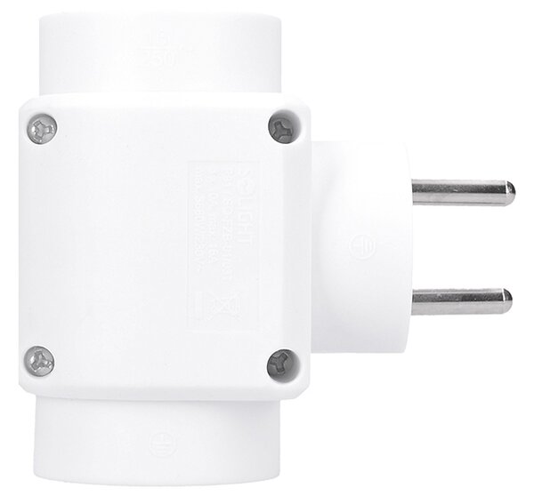 SOLIGHT Zásuvka rozbočovacia 3x 10A/230V/IP20, biela