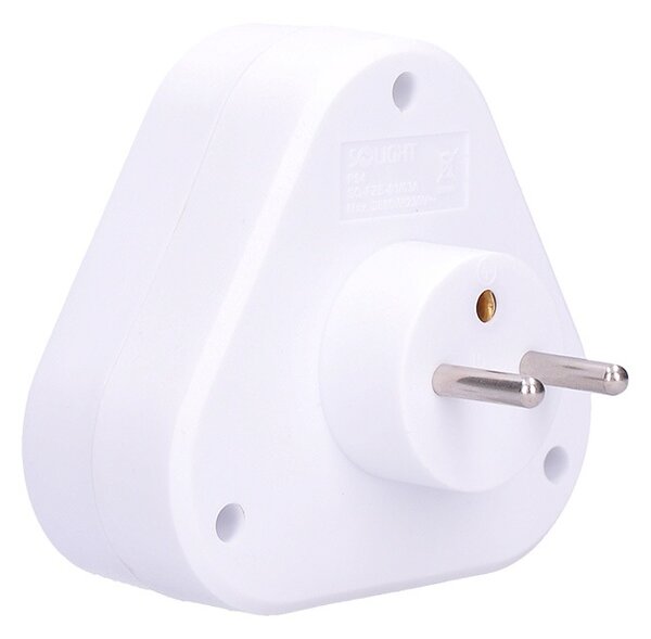SOLIGHT Zásuvka rozbočovacia P94 3 x 230V/10A/IP20, biela