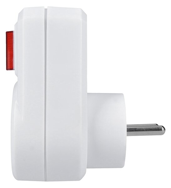 SOLIGHT Zásuvka priebežná 230V/10A s vypínačom P96, biela