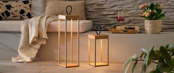 NABÍJATEĽNÁ STOLNÁ LAMPA 15/15/50 cm Dieter Knoll - Vonkajšie osvetlenie