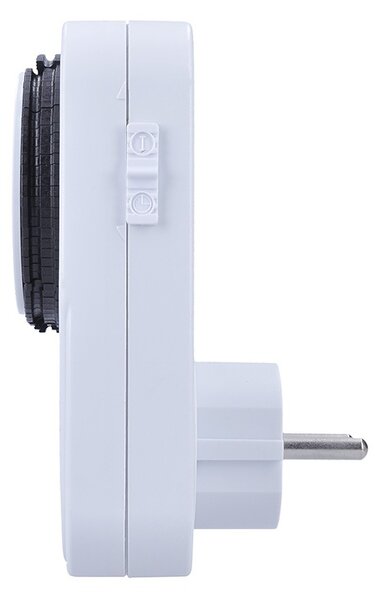 SOLIGHT Mechanický týždenný časový spínač 230V/16A, 1 zásuvka, biely