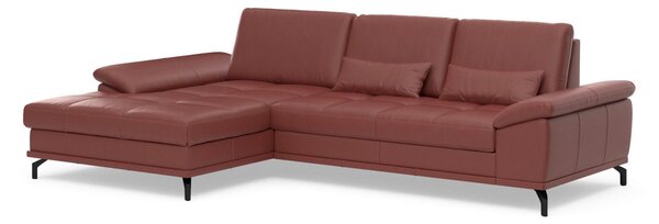 ROHOVÁ SEDAČKA, koža, červenohnedá Sit & More - Sedačky, Online Only