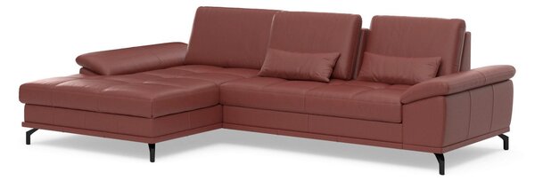 ROHOVÁ SEDAČKA, koža, červenohnedá Sit & More - Sedačky, Online Only