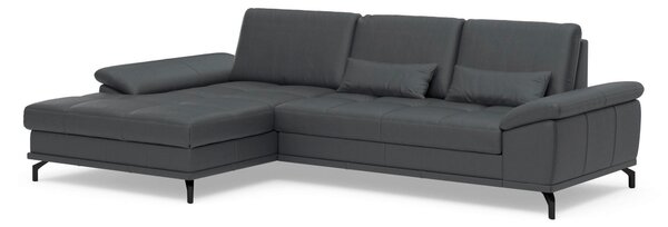 ROHOVÁ SEDAČKA, koža, čierna Sit & More - Sedačky, Online Only
