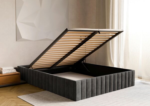 ČALÚNENÁ POSTEĽ, 120/200 cm, čierna Boxxx - Online Only spálne, Online Only