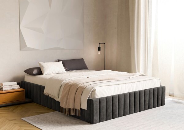 ČALÚNENÁ POSTEĽ, 120/200 cm, čierna Boxxx - Online Only spálne, Online Only