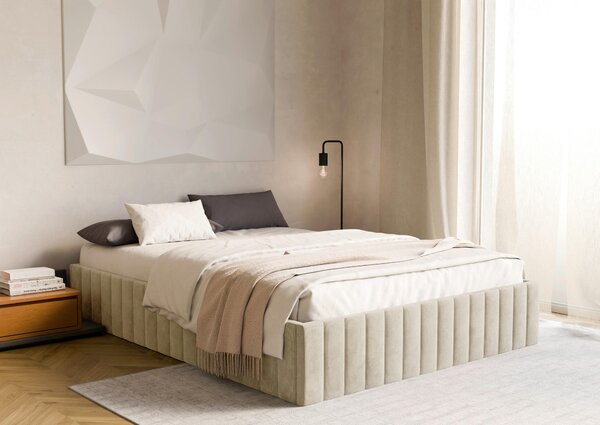 ČALÚNENÁ POSTEĽ, 120/200 cm, béžová Boxxx - Online Only spálne, Online Only