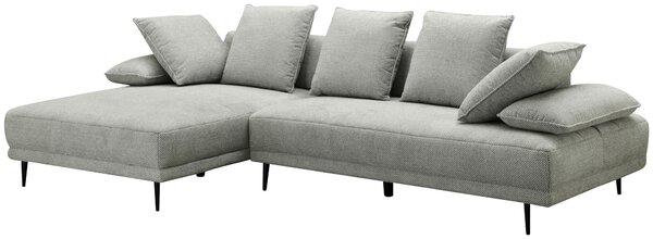 ROHOVÁ SEDAČKA, kov, textil, svetlosivá Hom`in - Sedačky, Online Only