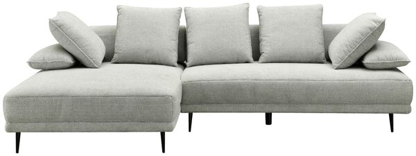 ROHOVÁ SEDAČKA, kov, textil, svetlosivá Hom`in - Sedačky, Online Only
